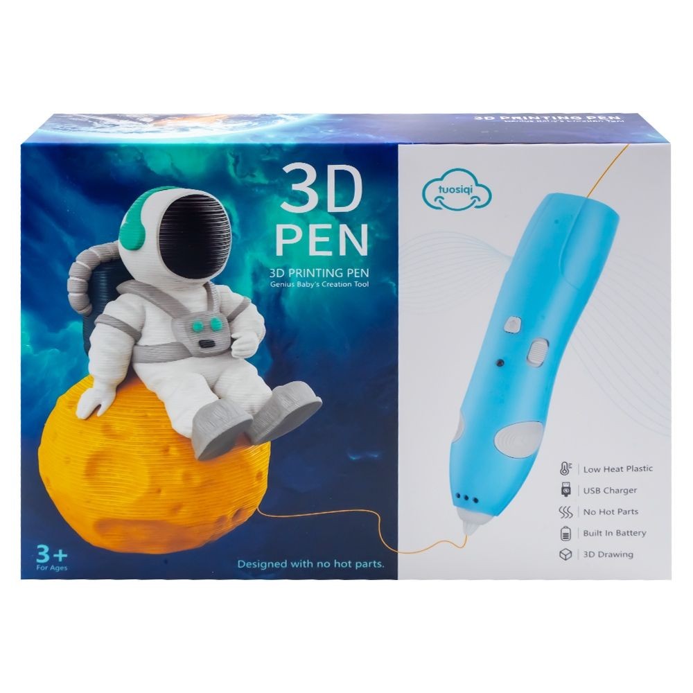 Creion 3D pentru crearea de obiecte tridimensionale, fire PCL, sabloane, fire USB, baterie Lithium, 14.5x3x3.5 cm - imagine 3